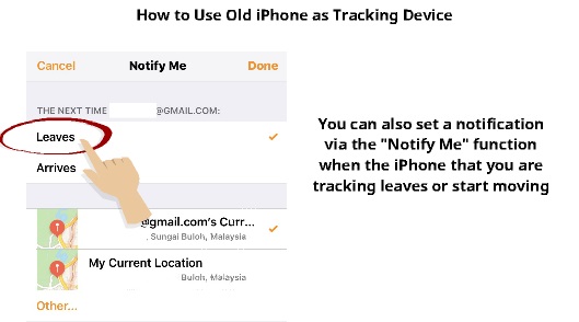 How to use iPhone as tracking device