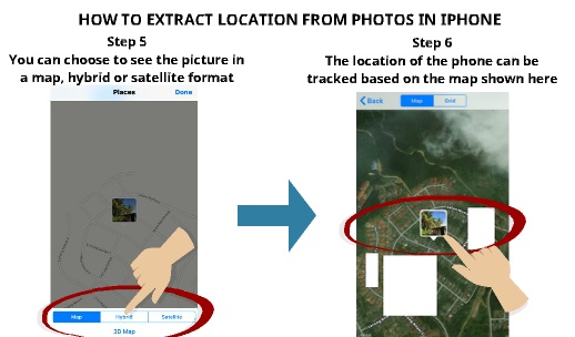 How to extract location from photos in iPhone 3