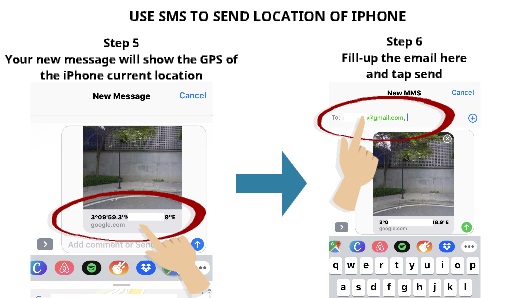 Use SMS to send location of iPhone 3